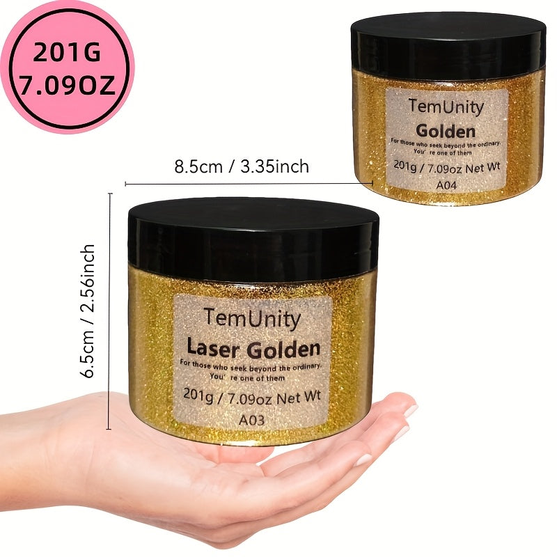 Golden/Laser Golden in Large Quantity, Suitable for DIY Nail Art, Decorative Handmade Gifts, And Celebrations Like Holidays, Birthdays, And Weddings. It Can Also Be Used with Epoxy Resin And for Photography, Sparkling And Shi
